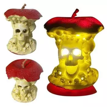 3D модель фруктового черепа из смолы с подсветкой фруктовый череп орнамент готическая статуэтка скелета ужасный череп статуэтка для гостиной спальни настольный декор