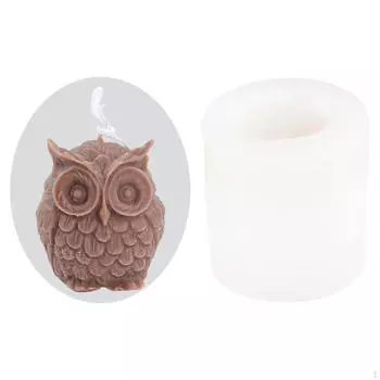 3D модель свечи, статуя совы, литье из смолы, силикон, поделки ручной работы, украшения для Upright Owl