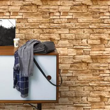 3D-моделирование кирпичного узора, обои с кожурой и наклейкой, самоклеящаяся контактная бумага, съемные водонепроницаемые обои для ремонта мебели 45cm*10M