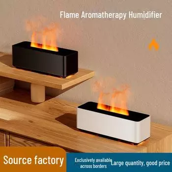 3D-моделирование пламени ароматерапевтический увлажнитель с цветным ночником для спальни белый