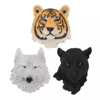 3D-моделирование статуй животных Настенный декор Смола Уникальные изысканные статуи животных Настенные подвески Black Leopard