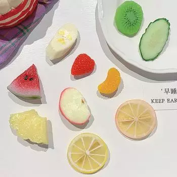 3D моделирование заколки для волос с фруктами, клубникой, лимоном, заколка для волос, украшение для волос, милые аксессуары для волос для девочек, зажим для утиного купюра, боковой зажим as the picture