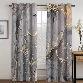 3D Modern Abstract Line Luxury Elegance Cheap 2 Pieces Free Shipping Thin Curtains for Living Room Bedroom Window Drape Home Dec (W50H130cm)-2pcs&Rod Pocket