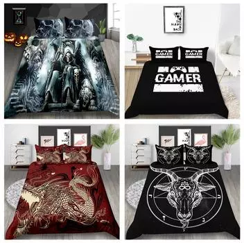 3D модный домашний комплект постельного белья с цифровой печатью Mann, пододеяльник для спальни, наволочка, простыня/двуспальная кровать, 2/3 предмета, украшение для спальни Baby 100x135cm