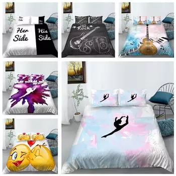 3D модный креативный комплект постельного белья для дома, комплект постельного белья для спальни, одеяло и наволочка, комплект постельного белья, полноразмерный домашний интерьер AU/EU/US Baby 100x135cm