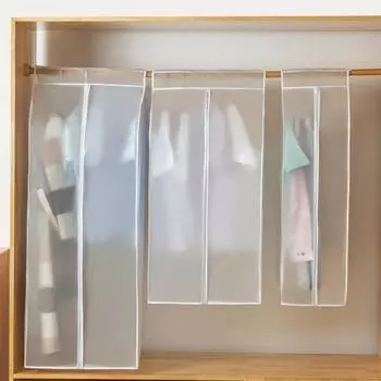 3D молния пылезащитный чехол для одежды хранение одежды гардероб костюм сумки шкаф вешалки чехол для одежды пылезащитный мешок подвесной органайзер 1 шт Single clothes-5