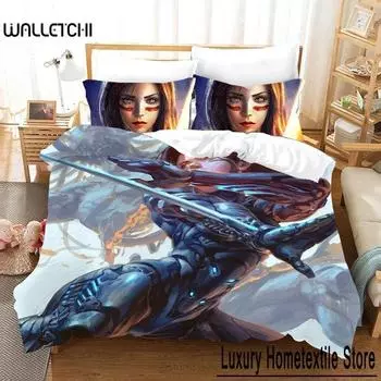 3D Movie ALITA Battle Angel Bedding Set Boys Girls Twin Queen Size Duvet Cover Pillowcase Bed Kids Adult Home Textile 70x133cm 2pcs