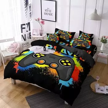 3D мягкий пододеяльник, наволочка, элементы мобильной игры, комплект двуспальной кровати, постельное белье, постельное белье AU Single 140x210cm