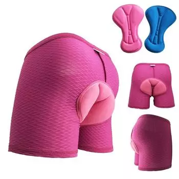 3D Мягкое нижнее белье для езды на велосипеде Легкие штаны для шоссейного велосипеда Губчатый гель Женские велосипедные шорты Велоспорт 3XL чёрный