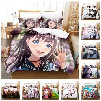 3D мультфильм аниме постельное белье мультфильм красота одеяло и наволочка 2/3 шт. AU140 * 210 полноразмерный роскошный моющийся домашний текстиль Baby 100x135cm