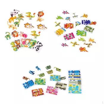 3D мультяшные головоломки, художественные поделки, дошкольные, ручная работа, уникальные подарки для детей от 3 лет, гладкая поверхность plane