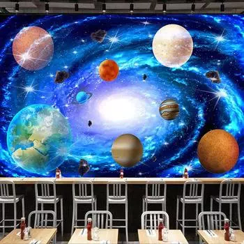3D мультяшные космические звезды, космические фотообои, обои для бара, КТВ, детский домашний декор для спальни, настенная ткань, настенная бумага 200 cm(W) x 140 cm(H)