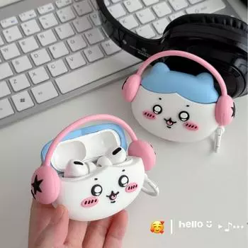 3D мультяшный музыкальный кролик защитный чехол для наушников силиконовый аниме для Airpods Pro 2/Airpods 3/Airpods 1/2 чехол дети/девочки Funda For Airpods 1 2