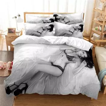 3D Мультяшный Постельный Комплект Queen Постельное Белье Комплект Пододеяльника Постельный Комплект Покрывало Хлопок Queen Спальня Комплект Покрывала Комплект Постельного Белья EU single(135x200cm)