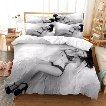 3D Мультяшный Постельный Комплект Queen Постельное Белье Комплект Пододеяльника Постельный Комплект Покрывало Хлопок Queen Спальня Комплект Покрывала Комплект Постельного Белья US Twin(172x218cm)