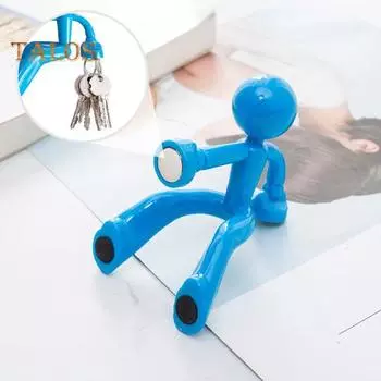 3D мужской магнит на холодильник, держатель для ключей, красочный мультяшный мужской магнит на холодильник, домашний офис, кухонный шкафчик, магнит в форме человека красный