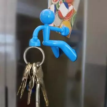 3D мужской магнит на холодильник, держатель для ключей, красочный мультяшный мужской магнит на холодильник, домашний офис, кухонный шкафчик, магнит в форме человека зелёный