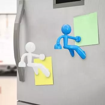 3D мужской магнит на холодильник, держатель для ключей, красочный мультяшный мужской магнит на холодильник, домашний офис, кухонный шкафчик, магнит в форме человека белый