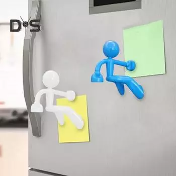 3D мужской магнит на холодильник, держатель для ключей, красочный мультяшный мужской магнит на холодильник, домашний офис, кухонный шкафчик, магнит в форме человека красный