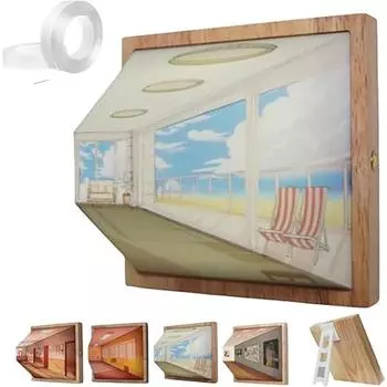 3D Naked Eye Visual Night Light, Креативный настенный декоративный светильник, Светодиодные лампы с трехмерным визуальным эффектом, Уникальная офисная атмосфера Plug-in style белый