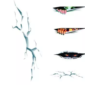 3D наклейка на автомобиль персонализированная самоклеящаяся наклейка глаза выглядывающие имитация украшения автомобиля наклейки для авто