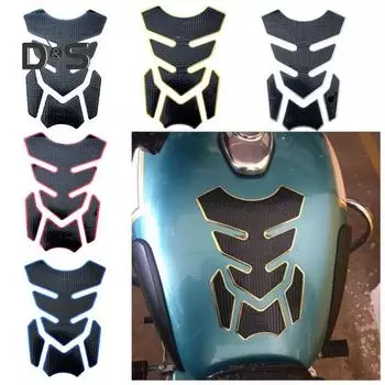3D наклейка на бензобак мотоцикла, самоклеящаяся, сильная липкость, водонепроницаемая, легко наносится, универсальная защитная наклейка для топливного бака, аксессуары чёрный