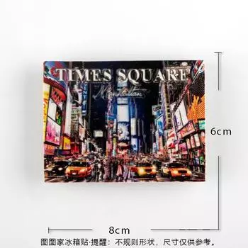 3D-наклейка на холодильник США, коллекция сувениров для путешествий, магниты на холодильник Нью-Йорка, Таймс-сквер, Статуя Свободы, форма