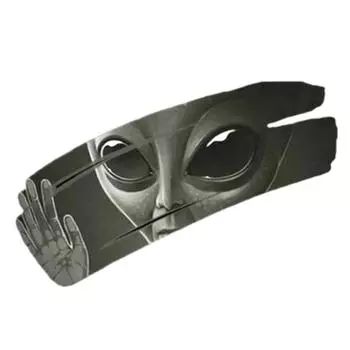 3D Наклейка на окно автомобиля «Инопланетянин», самоклеящаяся виниловая наклейка для автогонок, 11,8 * 7,87 дюйма