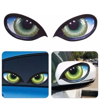 3D наклейка на зеркало заднего вида, наклейка на косметическое зеркало, водонепроницаемая, сильная липкость, легко наносится, зеркало заднего вида, виниловая наклейка, автомобильные аксессуары