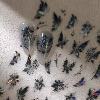 3D-наклейка с тиснением, бабочка, наклейки для ногтей, аксессуары для ногтей, цветочные украшения для ногтей, путешествия StyleC
