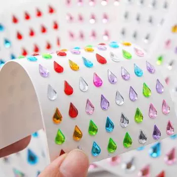 3D наклейки для дизайна ногтей Разноцветные наклейки со стразами Аксессуары для дизайна ногтей своими руками Mixed Color