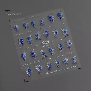 3D наклейки для дизайна ногтей с розами, ультратонкие самоклеящиеся цветочные наклейки, советы по маникюру своими руками, клей для ногтей, украшение для женщин, девочек, дизайн ногтей C