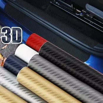 3D наклейки из углеродного волокна для автомобиля, авто, мотоцикла, твил-лента, украшение, пленка для изменения цвета кузова, аксессуары для стайлинга автомобиля 10x127cm красный