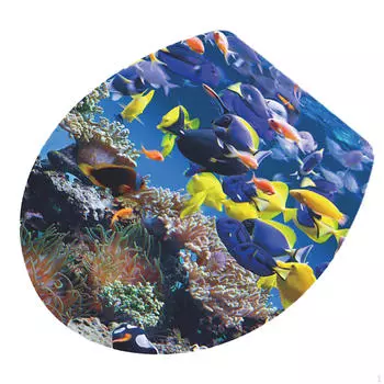 3D наклейки на крышку унитаза для домашнего декора Style A