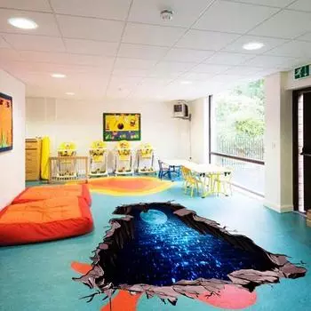 3D наклейки на пол/стену, съемные настенные наклейки, виниловые художественные декоры для гостиной