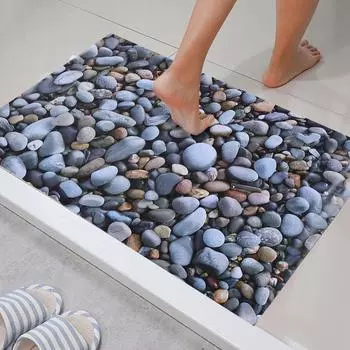 3D наклейки на стену из булыжника, нескользящие наклейки на пол для декора коридора в ванной комнате