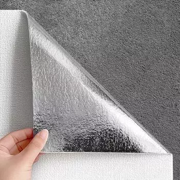 3D-наклейки на стену с рисунком льна, украшение для гостиной, самоклеящиеся обои из алюминиевой фольги, фон для спальни, ремонт 280x50cm небесно-голубой