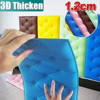 3D наклейки на стену самоклеящиеся водонепроницаемые детские мягкие толстые противоударные обои кирпич DIY гостиная спальня домашний декор 30x60x1.2cm