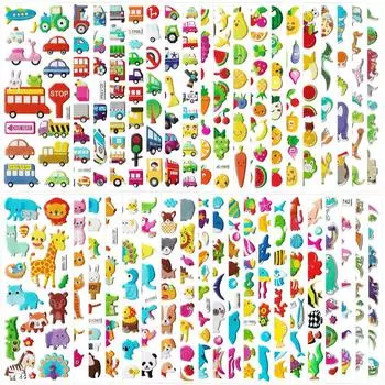 3D наклейки с героями мультфильмов, 1000+, объемные, водонепроницаемые, с пузырьками, наклейки «сделай сам», игрушки для скрапбукинга, подарок для детей ясельного возраста
