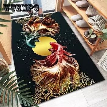 3D напольный коврик от двери до двери, дверной коврик для дома, спальни, гостиной, ванной комнаты, нескользящий впитывающий ковер, который можно стирать в машине 100*100cm