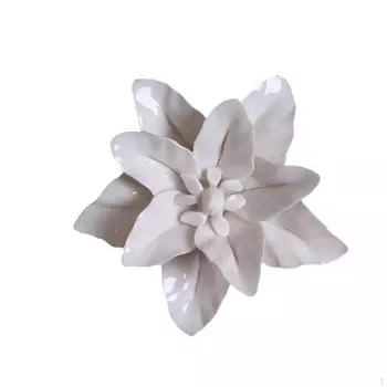 3D настенная скульптура лилии для украшения дома, керамический цветочный орнамент для особых случаев S