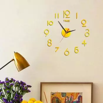 3D настенные часы акриловые безрамные цифровые часы зеркало настенная наклейка для DIY гостиной спальни офиса украшения подвесные часы
