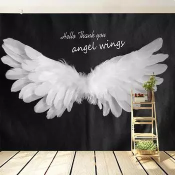 3D настенные обои абстрактный европейский ангел с белыми крыльями фото настенная живопись гостиная ТВ диван фон стена домашний декор 300cm (W) x 200cm (H)