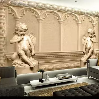 3D настенные обои в европейском стиле 3D стереоскопический ангел гостиная ТВ диван фон спальня 3D фото обои 200 cm(W) x 140 cm(H)