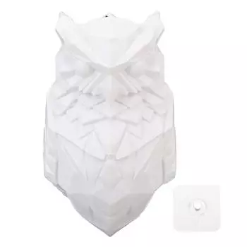 3D настенный светильник в виде совы, пластиковый светодиодный светильник на батарейках, ночник-сова, украшение на стену для спальни, ул.