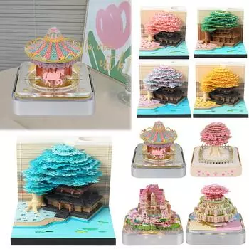 3D Настольный календарь 2025 года, отрывной 3D бумажный художественный блокнот, декоративный бумажный резной календарь, блокнот для заметок, календарь для украшения рабочего стола