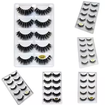 3D натуральные длинные густые ресницы для наращивания 5 пар G800