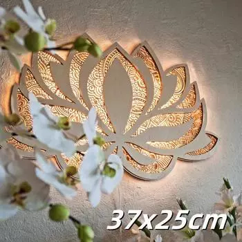 3D New Yoga Room Background Wall Night Light Lotus Flower Small Yoga Room Creative Lotus Atmosphere Night Light Led Home A-button battery