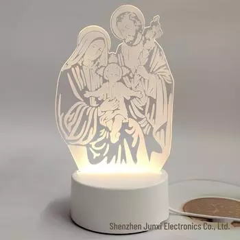 3D ночник USB настольная лампа для спальни USB single color warm light without switch.