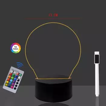 3D ночник USB зарядка креативное украшение подарок мультфильм DIY прозрачная доска для сообщений ночник памятка акриловый свет 7 colors&USB Plug синий